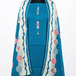 Maslin Silk Ensemble with Peacock Motifs