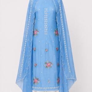 twill organza powder blue