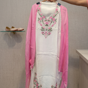 FLORAL PINK ORGANZA