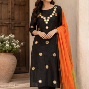 Glass Ornza Mirror Work Designer Women’s Suit Set | Elegant Ethnic Wear Collection