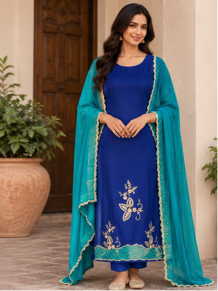 Organza Designer Women’s Suit Set | Elegant Ethnic Wear Collection