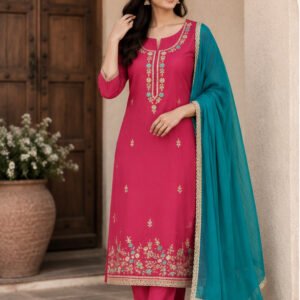 Glass Organza Designer Women’s Suit Set | Elegant Ethnic Wear Collection