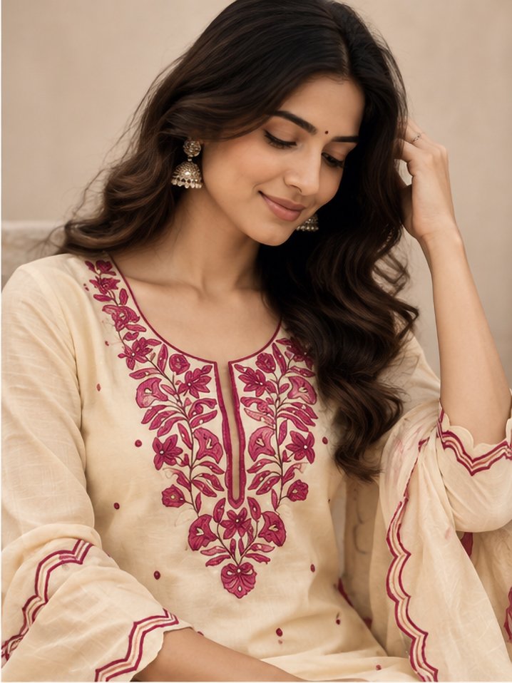 White Designer Women’s Suit Set | Elegant Ethnic Wear Collection - Image 2
