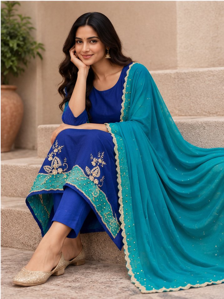 Organza Designer Women’s Suit Set | Elegant Ethnic Wear Collection - Image 4